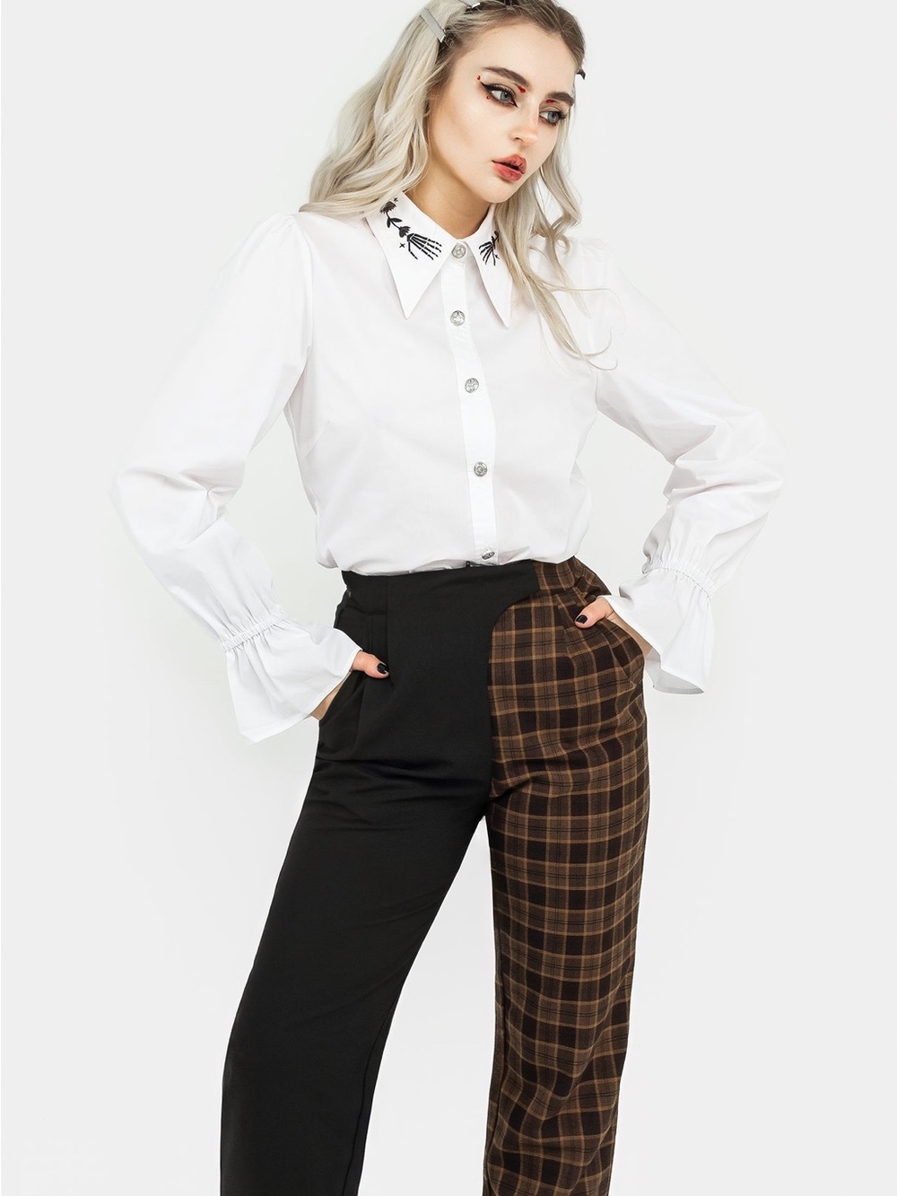 Tempora Embroidered Button Up Shirt - Picture 2 of 8